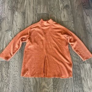 Zara rust split front sweater